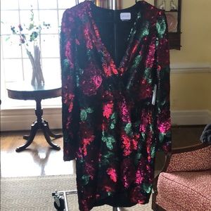 Saylor Sequin Lou Wrap Dress